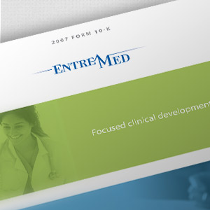 Close up view of the 2007 EntreMed 10-K Report