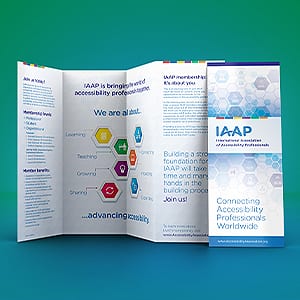 Double barrel folding brochure for IAAP.