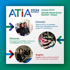A social media template design for ATIA.org.